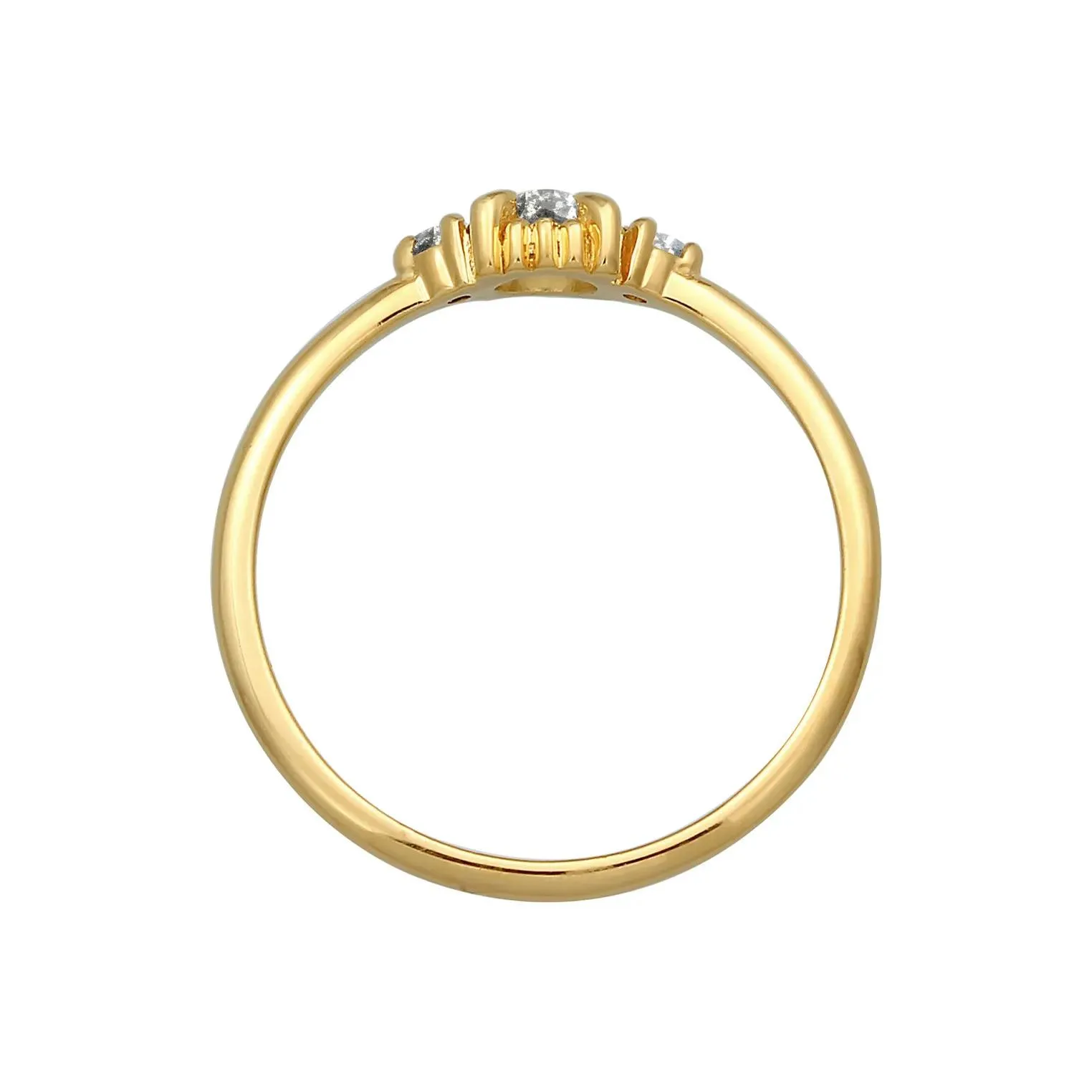   Elli  Ring Diamant Salt Pepper (0.11 ct.) Topas 925 Silb gold  Diamantring 
